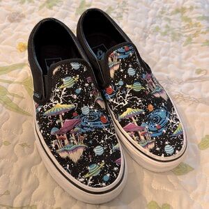 Vans Black Multicolor Slip-On Loafers